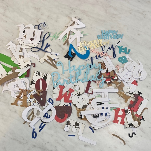 Other - *FREE W/Purchase Cardstock and Paper Letters and Words Die Cuts